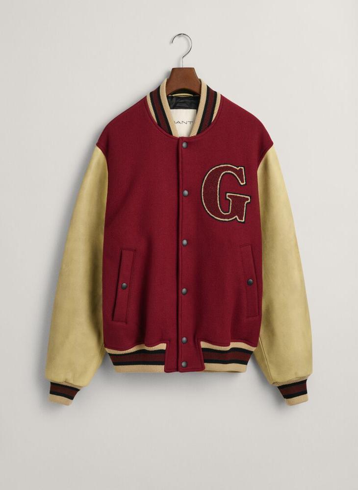 Padded Mix Varsity Jacket