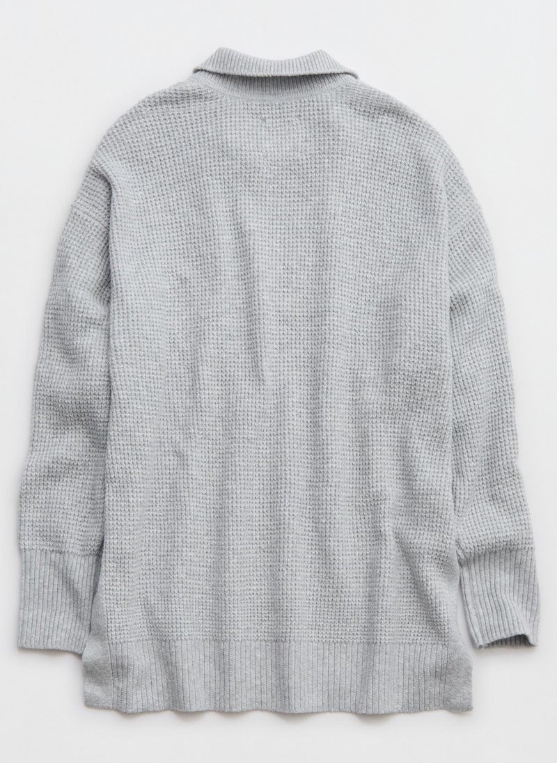 Polo Neck Knitted Sweater