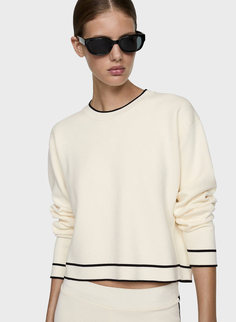 Contrast Trim Sweater