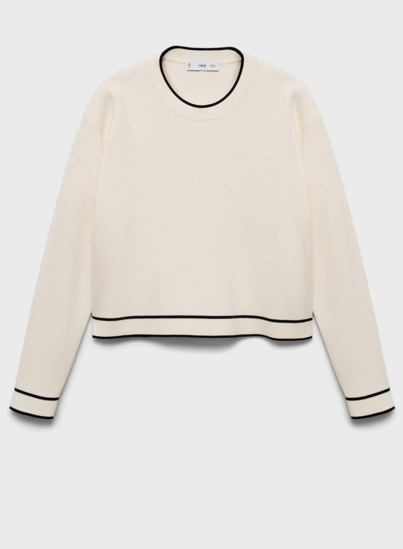 Contrast Trim Sweater