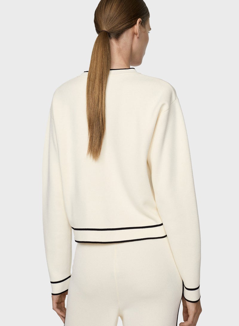 Contrast Trim Sweater