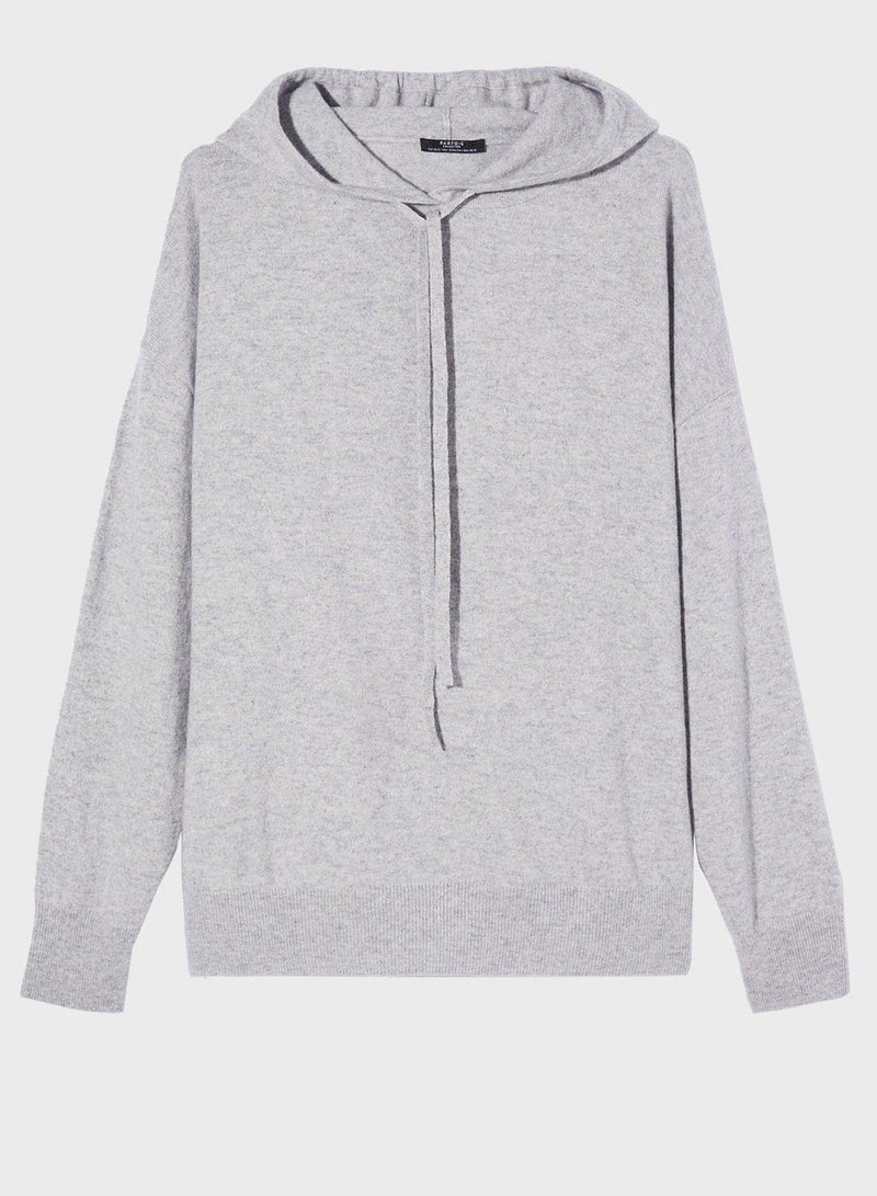 Drawstring Hooded Sweater