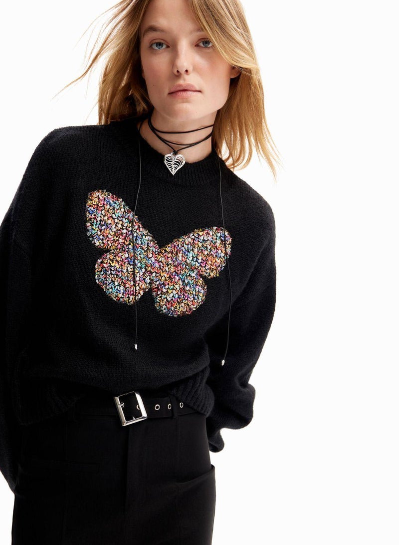 Chunky Knitted Butterfly Pullover