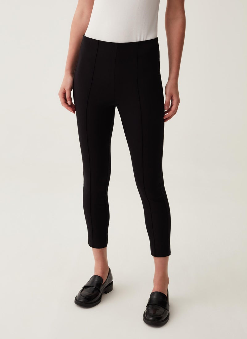 Cropped stretch leggings