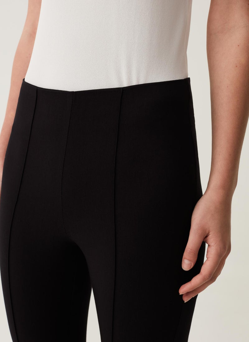 Cropped stretch leggings