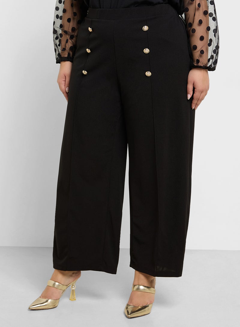 Front Button Detailed Pant