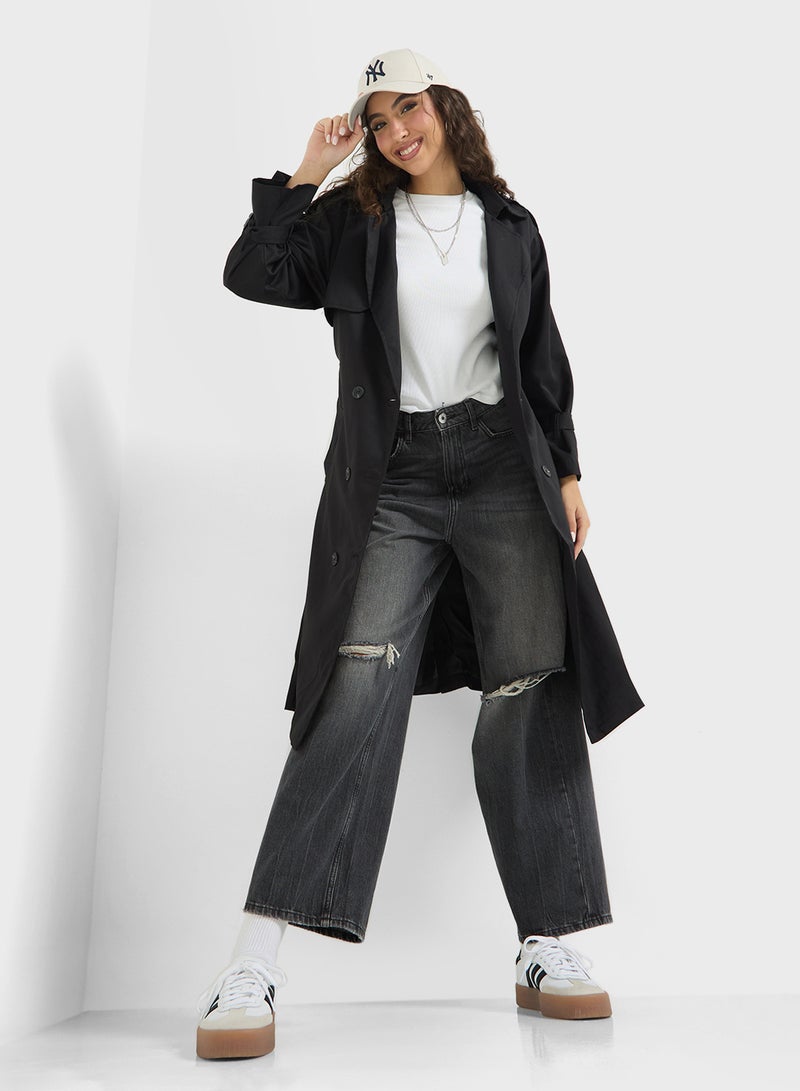 Oversize Longline Trench Coat