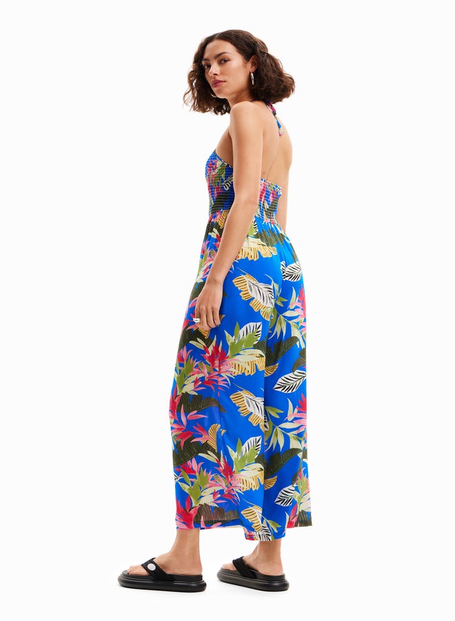 Tropical Halter Neck Jumpsuit