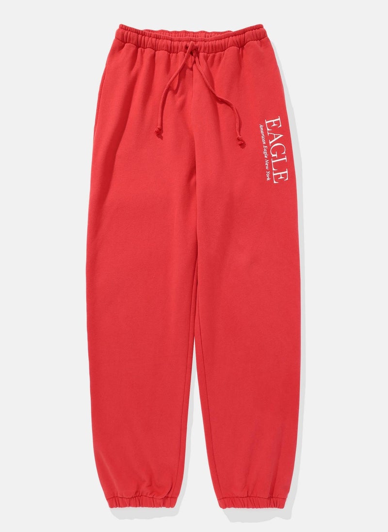 Logo Graphic Drawstrings Sweatpants