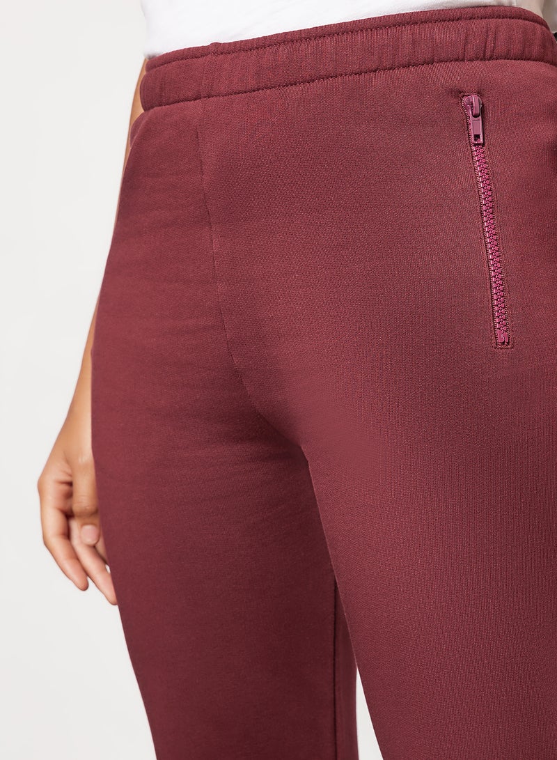 Straight Leg Sweatpants Maroon