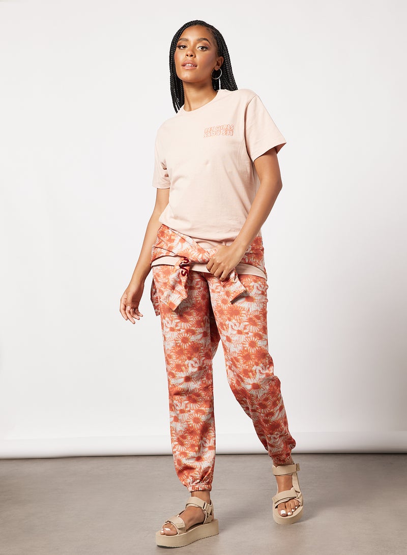 Hazy Daisy Joggers Orange