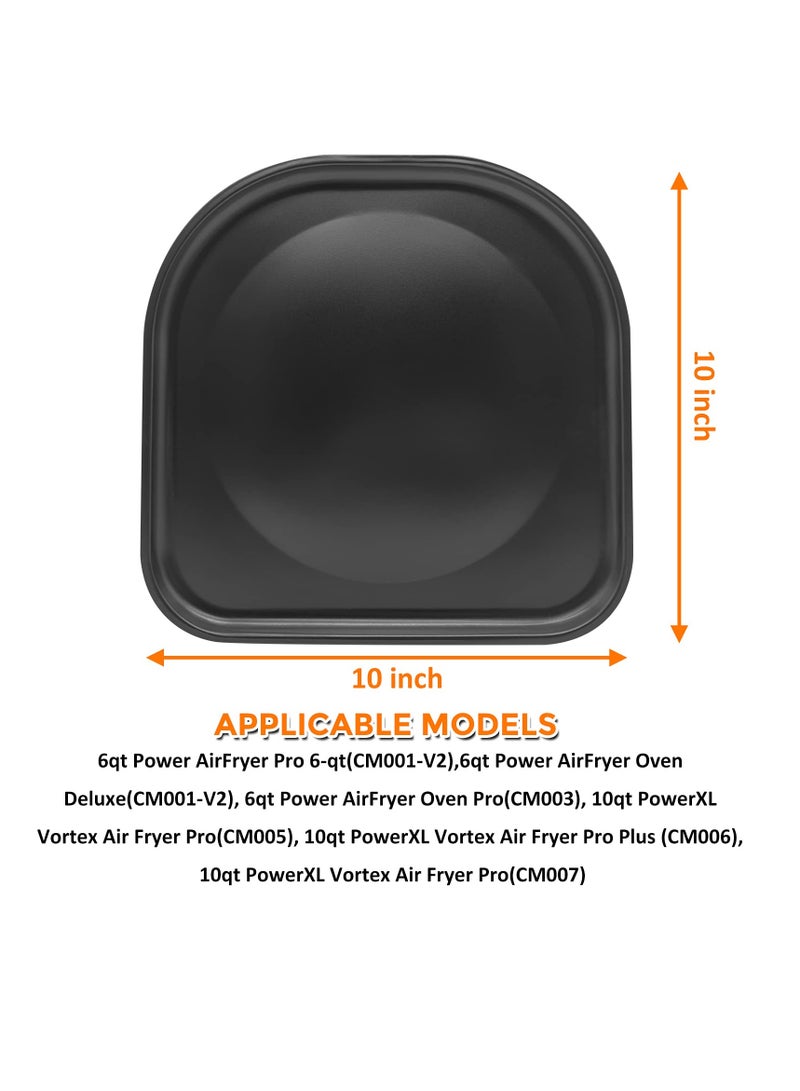 Premium Nonstick Air Fryer Drip Pan Set for PowerXL Vortex 6QT 10QT, 2 Pack Dishwasher Safe Replacement Trays