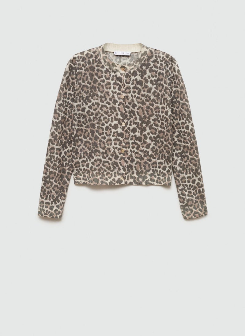 Leopard Knit Cardigan