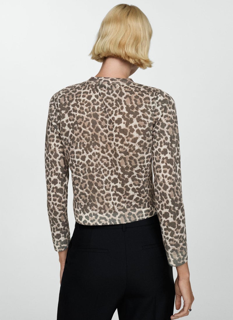 Leopard Knit Cardigan