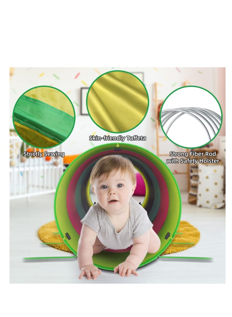 Caterpillar Play Tunnel for Toddlers and Kids, Collapsible Mesh Crawling Tunnel, Fun Backyard Gift for Children and Pets