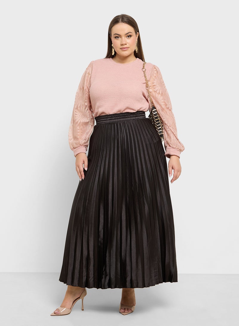 A-Line Skirt With Waist Tie