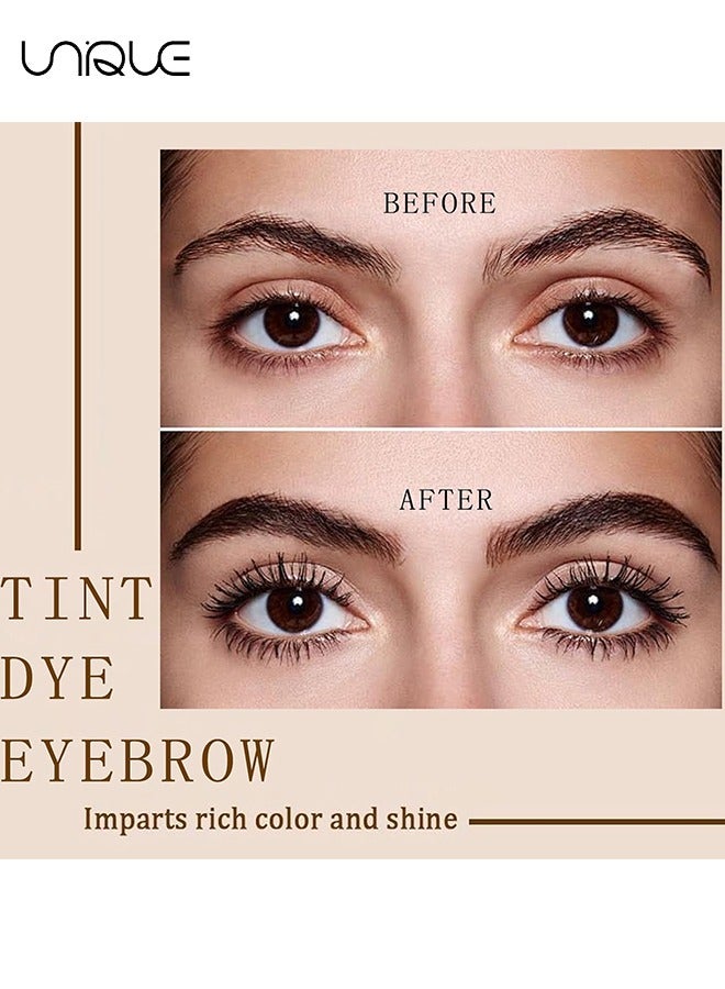 Instant Eyebrow Tint, Professional Semi Permanent Eyebrow Dye Kit, Natural Gentle Formula Eyebrow Tint Suitable for Salon and Home Use, Lasts for 4 6 WeeksBlack