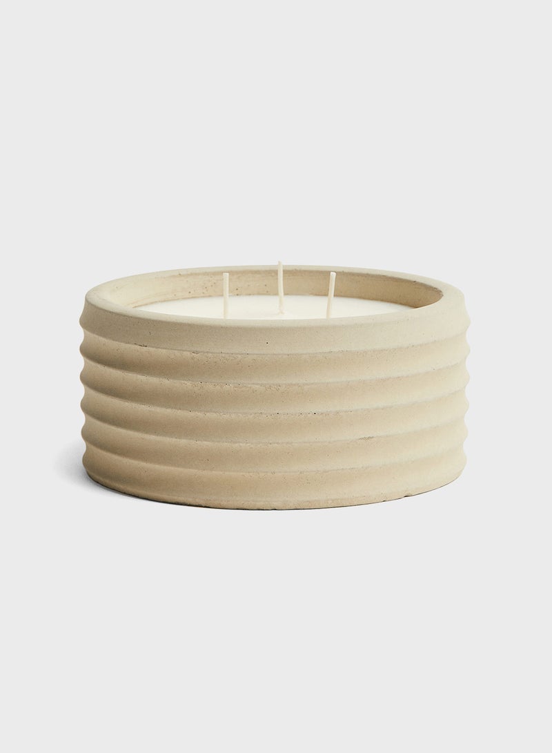 Scented Candle In A Concrete Holder