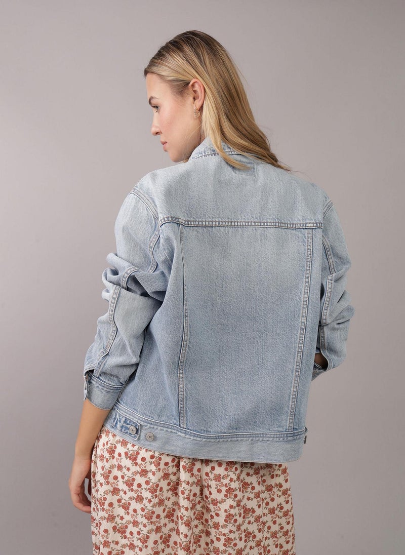 Pocket Detailed Denim Trucker Jacket