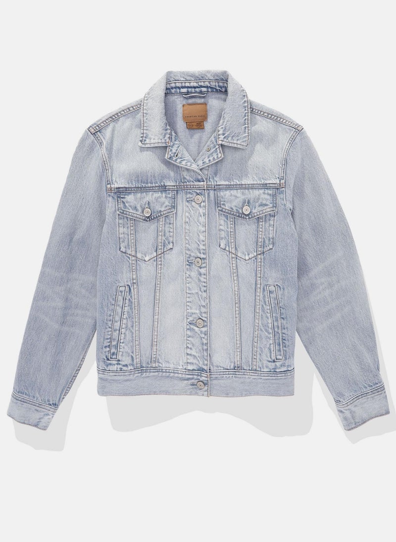 Pocket Detailed Denim Trucker Jacket