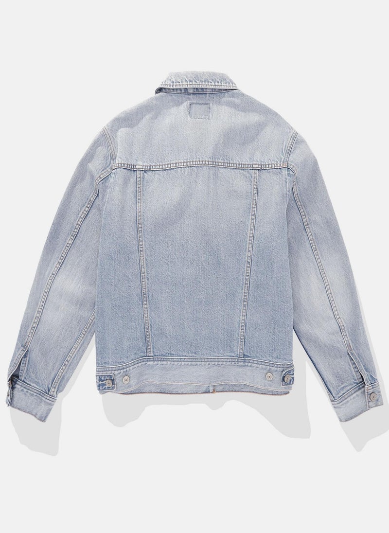 Pocket Detailed Denim Trucker Jacket