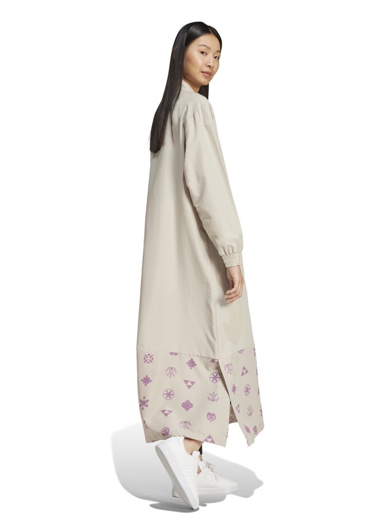 Bloom Sky Print Woven Extra Long Cover Up