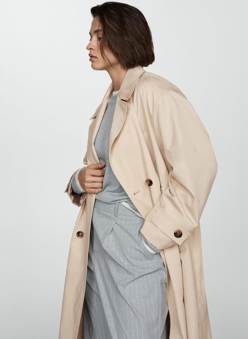 Double Button Trench Coat