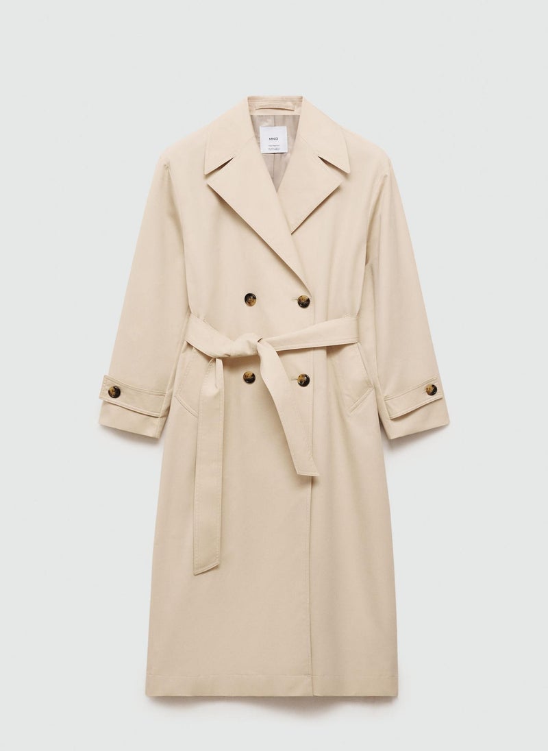 Double Button Trench Coat