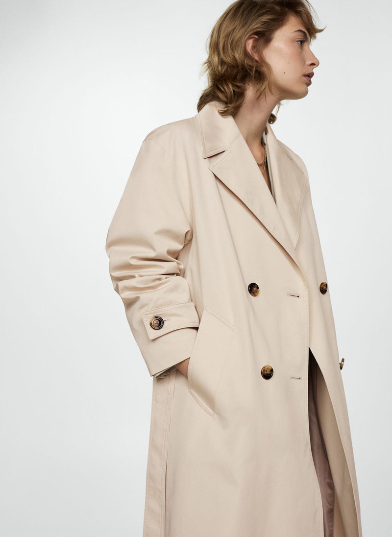 Double Button Trench Coat