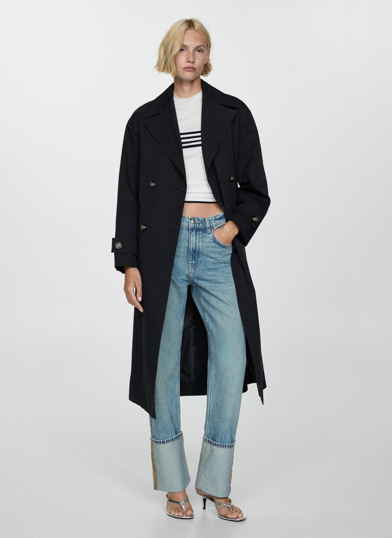 Double Button Trench Coat