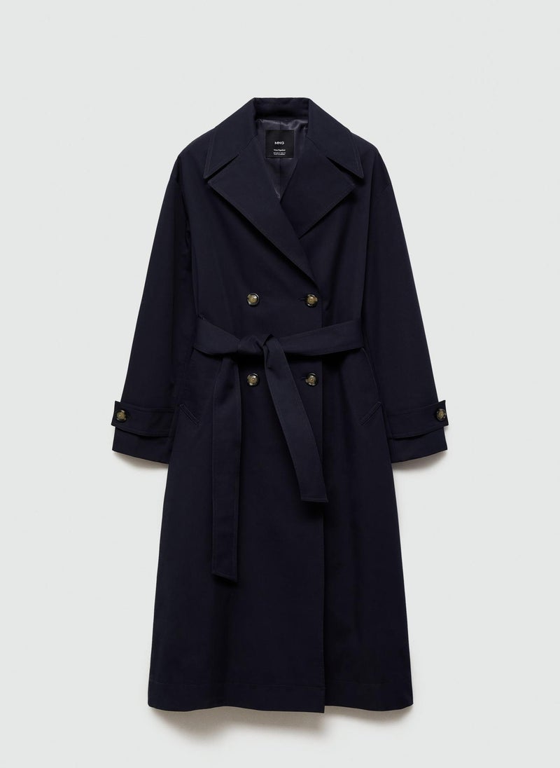 Double Button Trench Coat