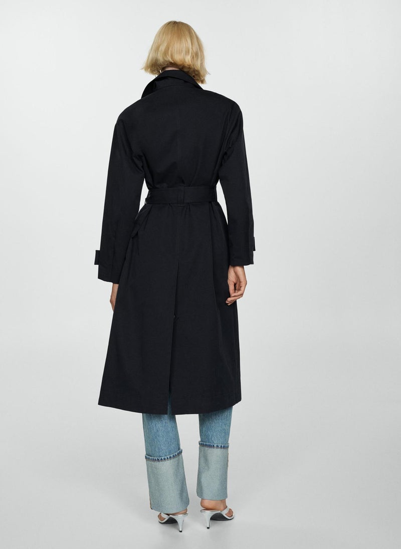 Double Button Trench Coat