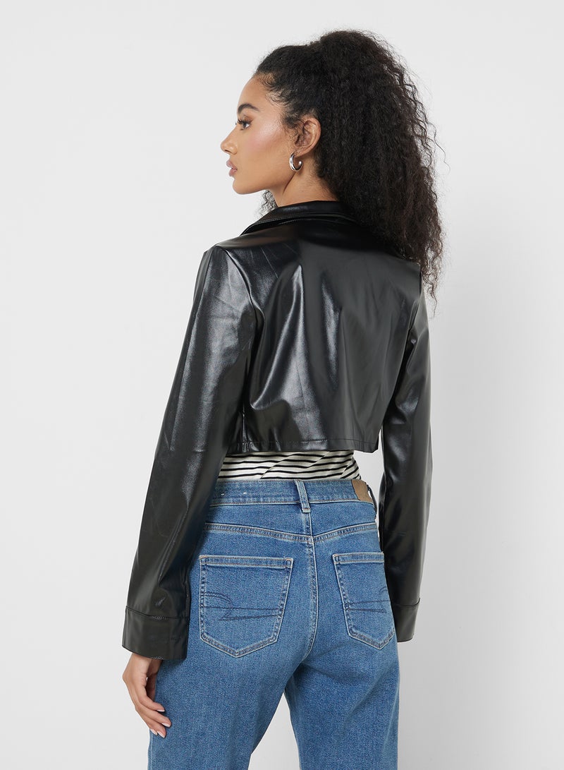 Vintage Pu Leather Jacket