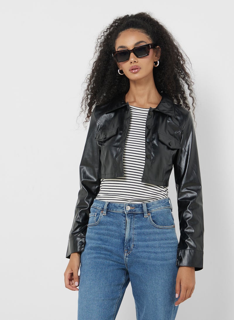 Vintage Pu Leather Jacket