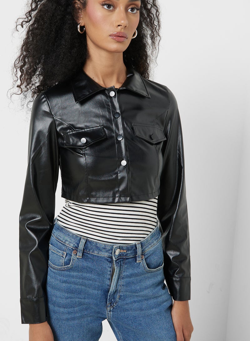 Vintage Pu Leather Jacket