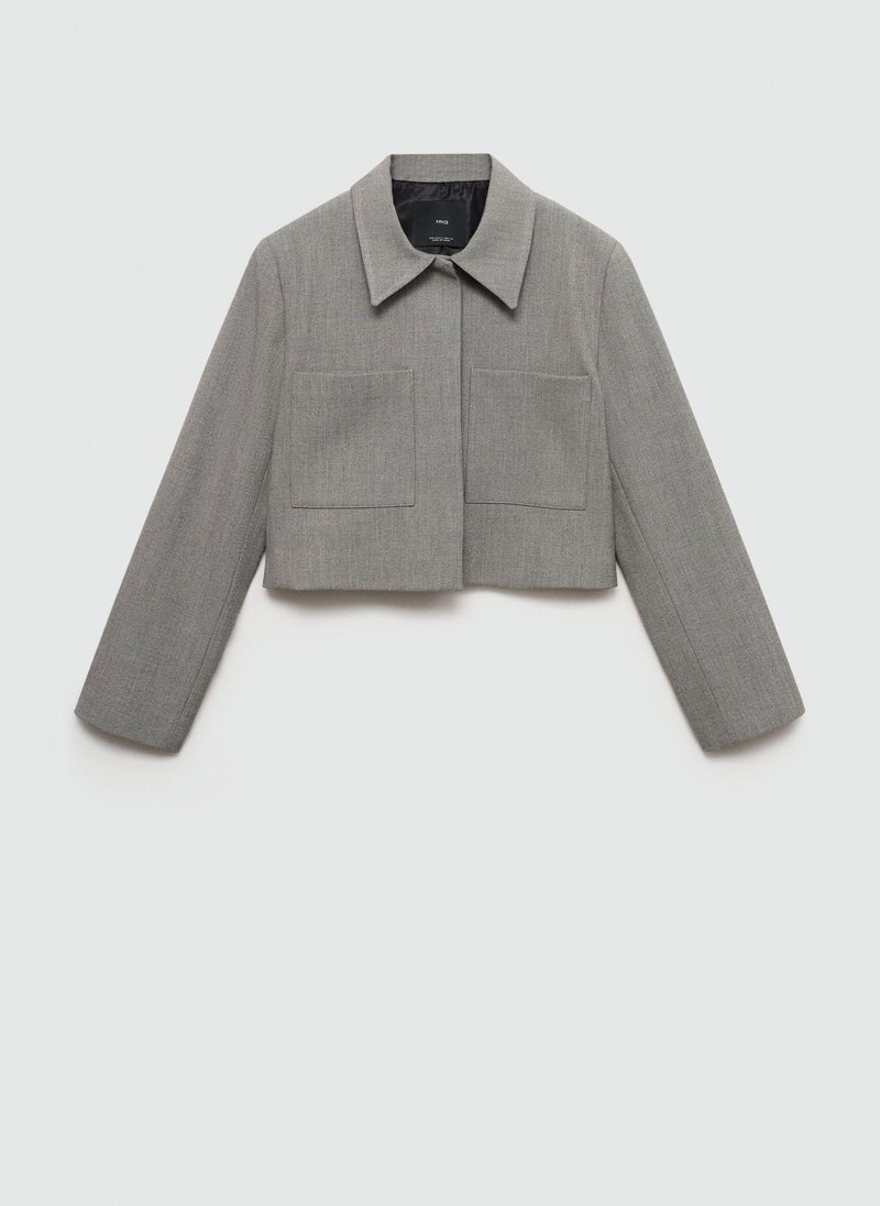 Essential Cropped Pocket Jacket