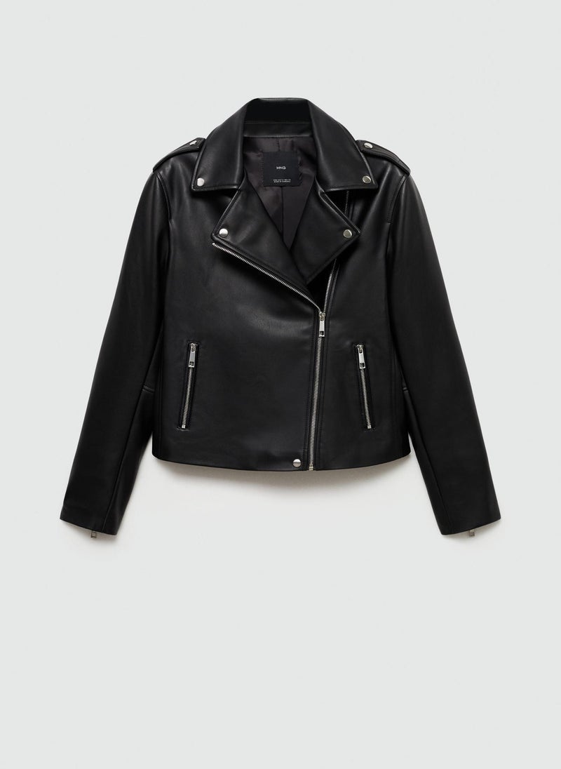 Faux-Leather  Jacket