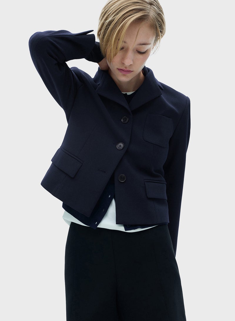 Cropped Jacket With Buttons