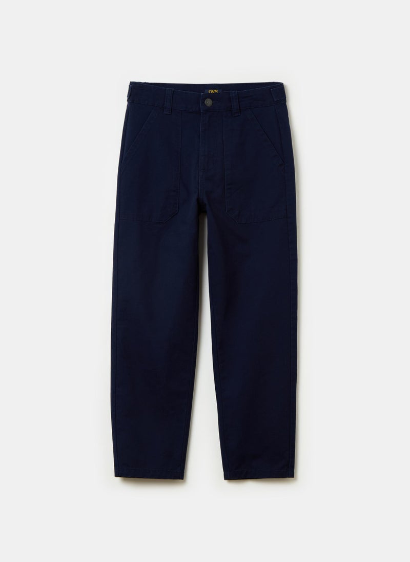 Straight-fit trousers in cotton