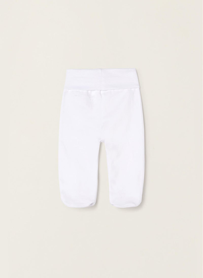 Zippy 4-Pack Footed Trousers in Cotton for Newborn Baby Boys Extra Comfy