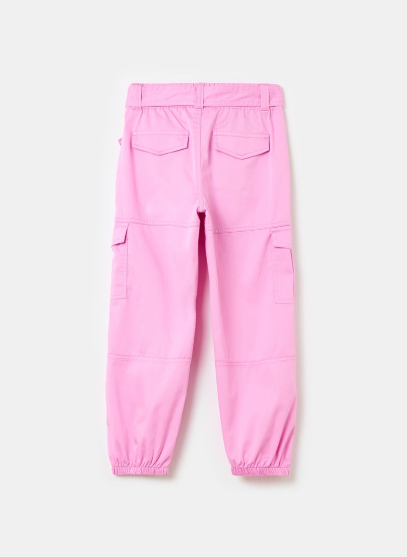 Cargo trousers with belt