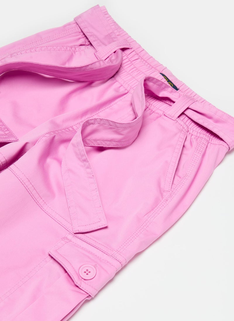 Cargo trousers with belt