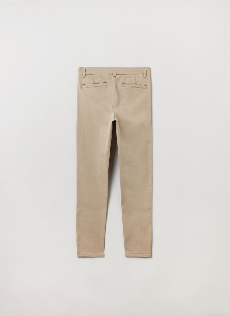 Stretch cotton chinos