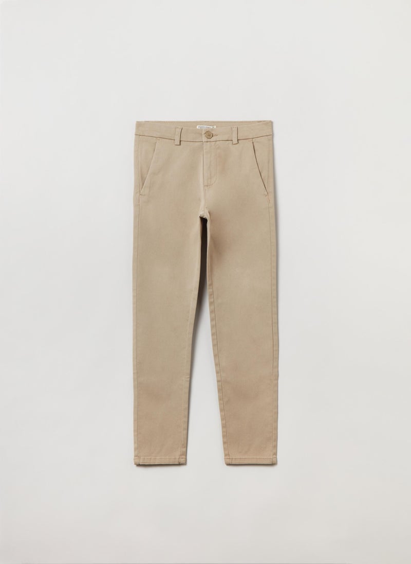 Stretch cotton chinos