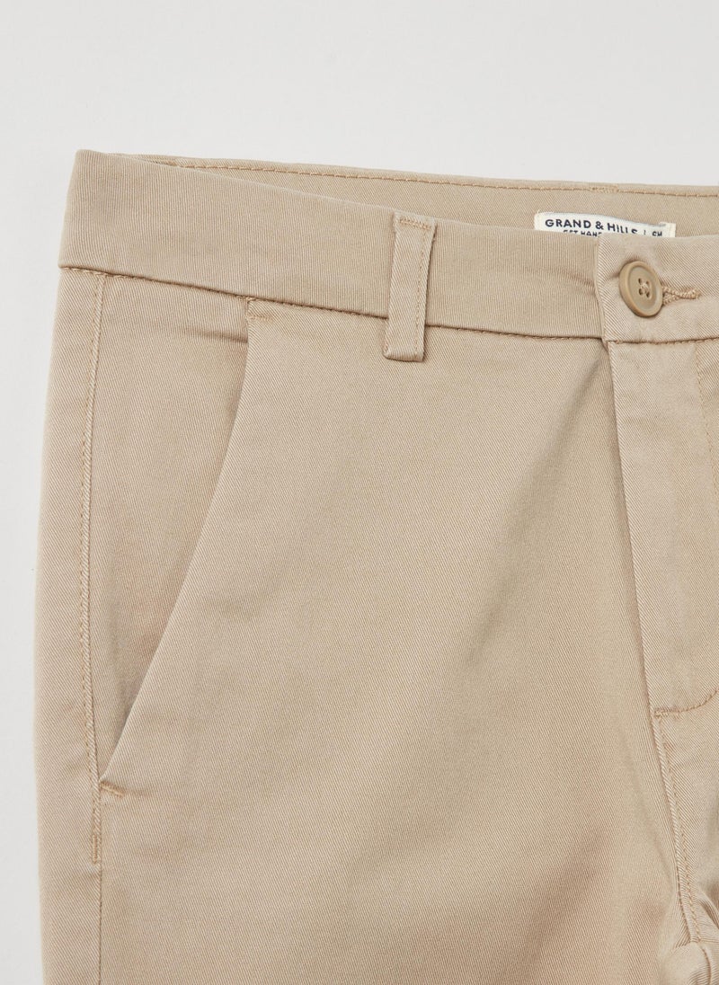 Stretch cotton chinos