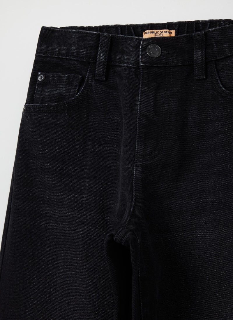 Culotte jeans with five pockets