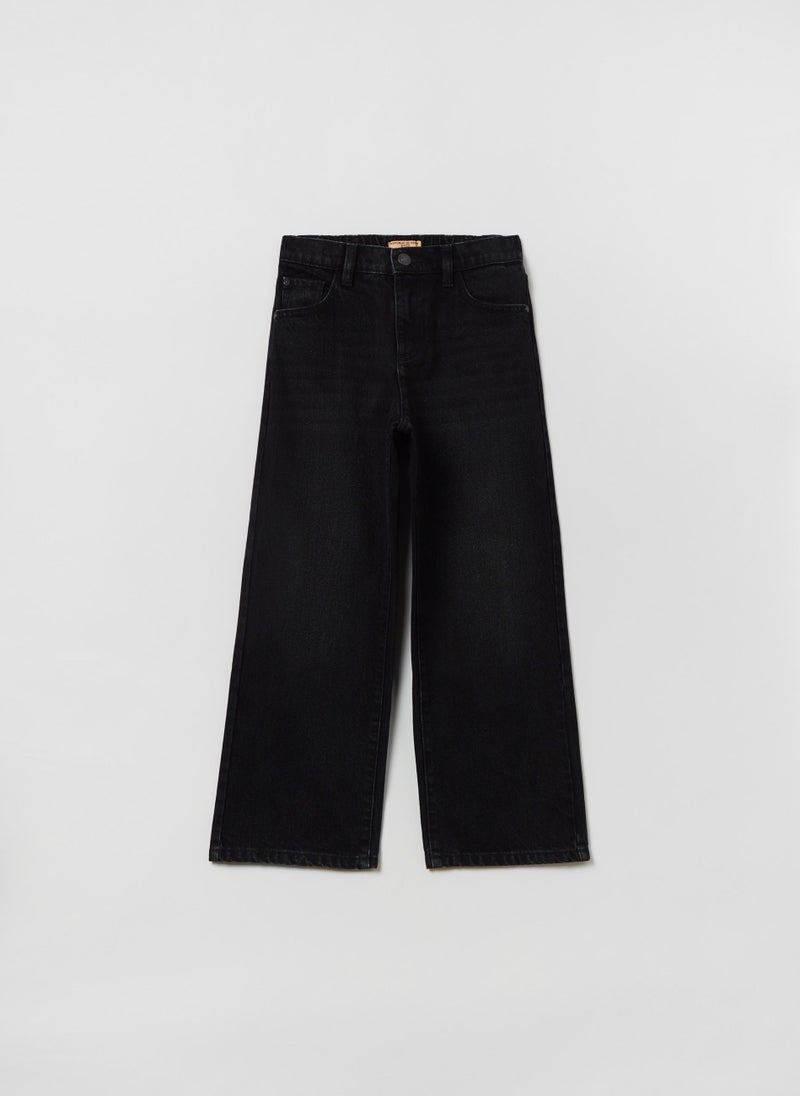 Culotte jeans with five pockets