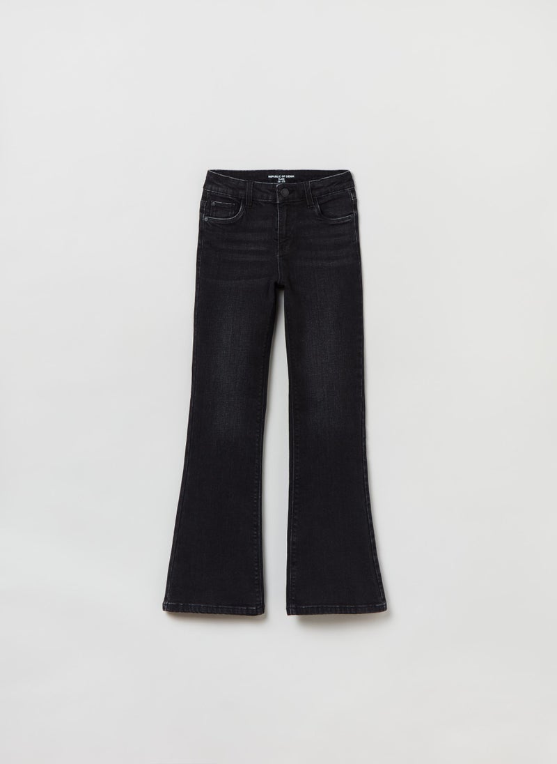 Flare-fit jeans with five pockets