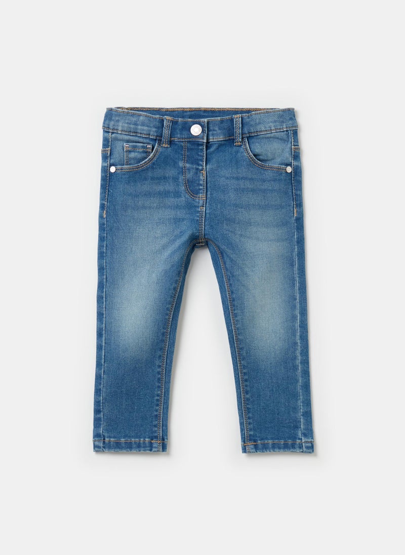 Five-pocket jeans with fading