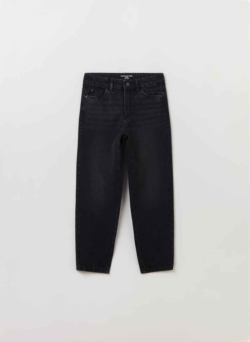 5-pocket, mum-fit jeans